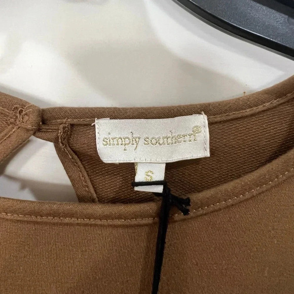 NWT Simply Southern Caramel Bell-Sleeved Dress Size Small - Picture 4 of 6